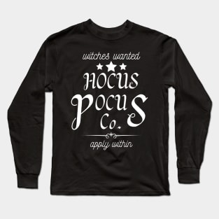 Hocus Pocus Co Witches Wanted Apply Within Mask Sweatshirt Long Sleeve T-Shirt